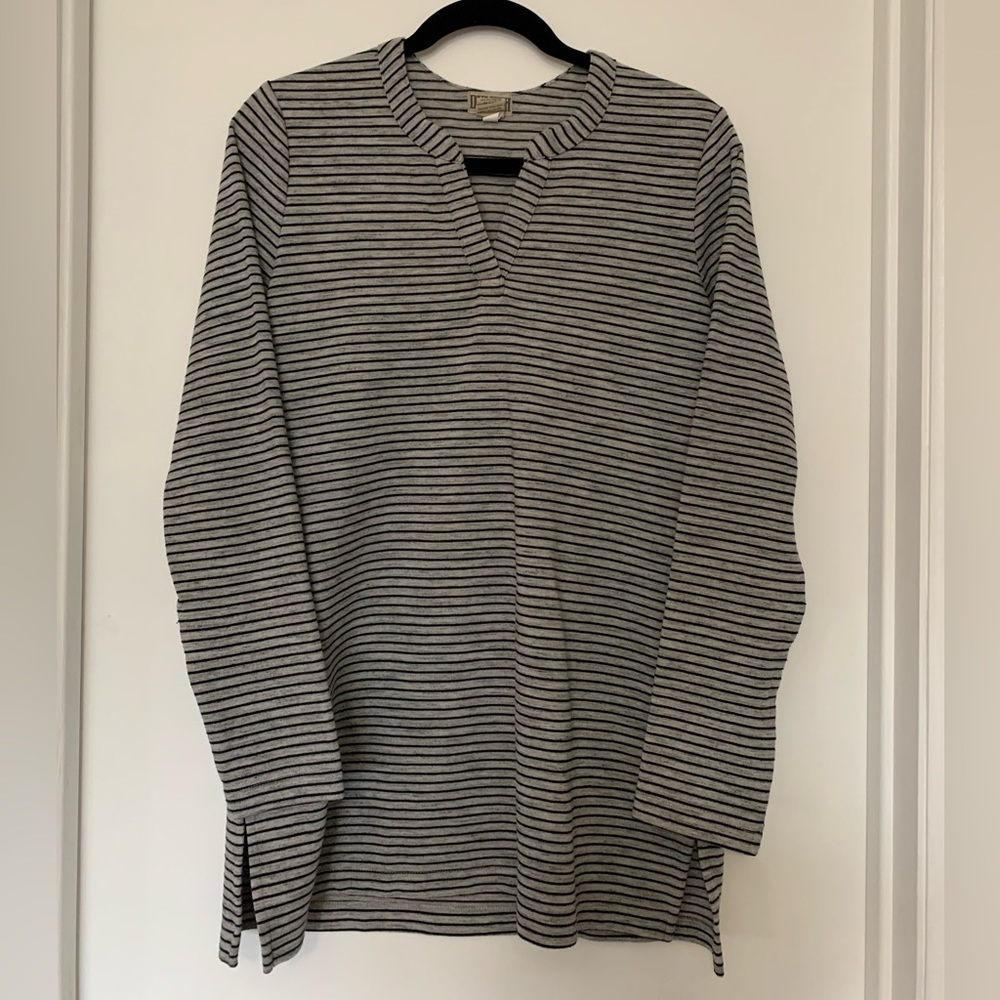 Striped V-Neck Tunic